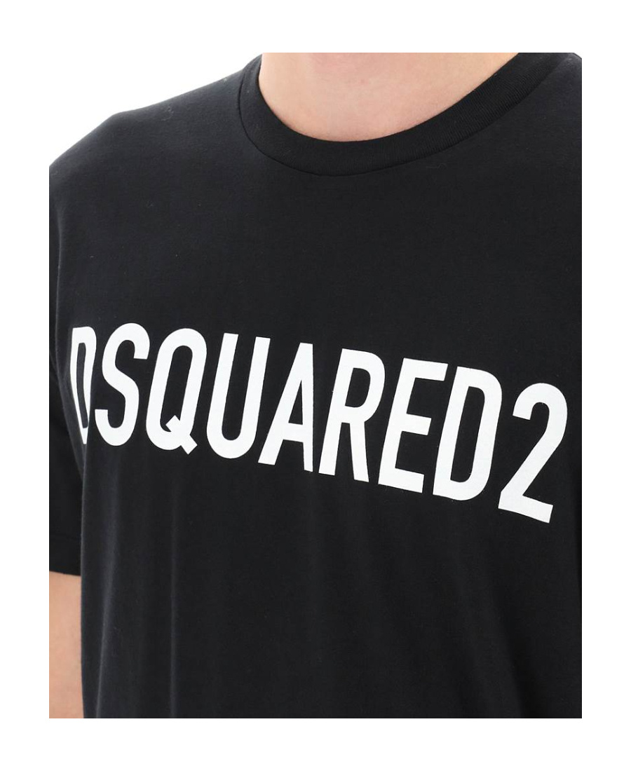 Shop Dsquared2 Logo-print Cotton T-shirt In Black