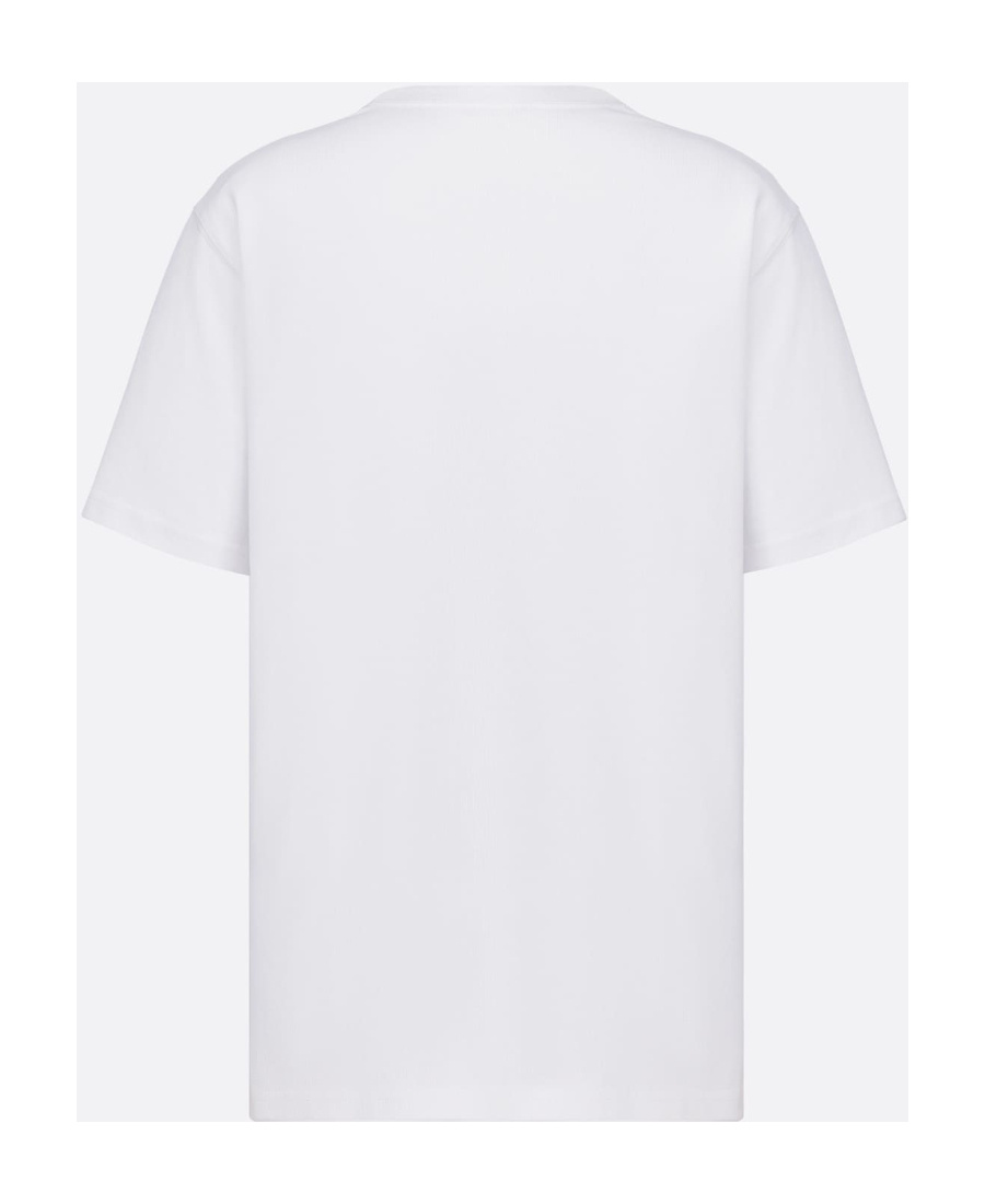 Dior Plain Knitted T-shirt In White
