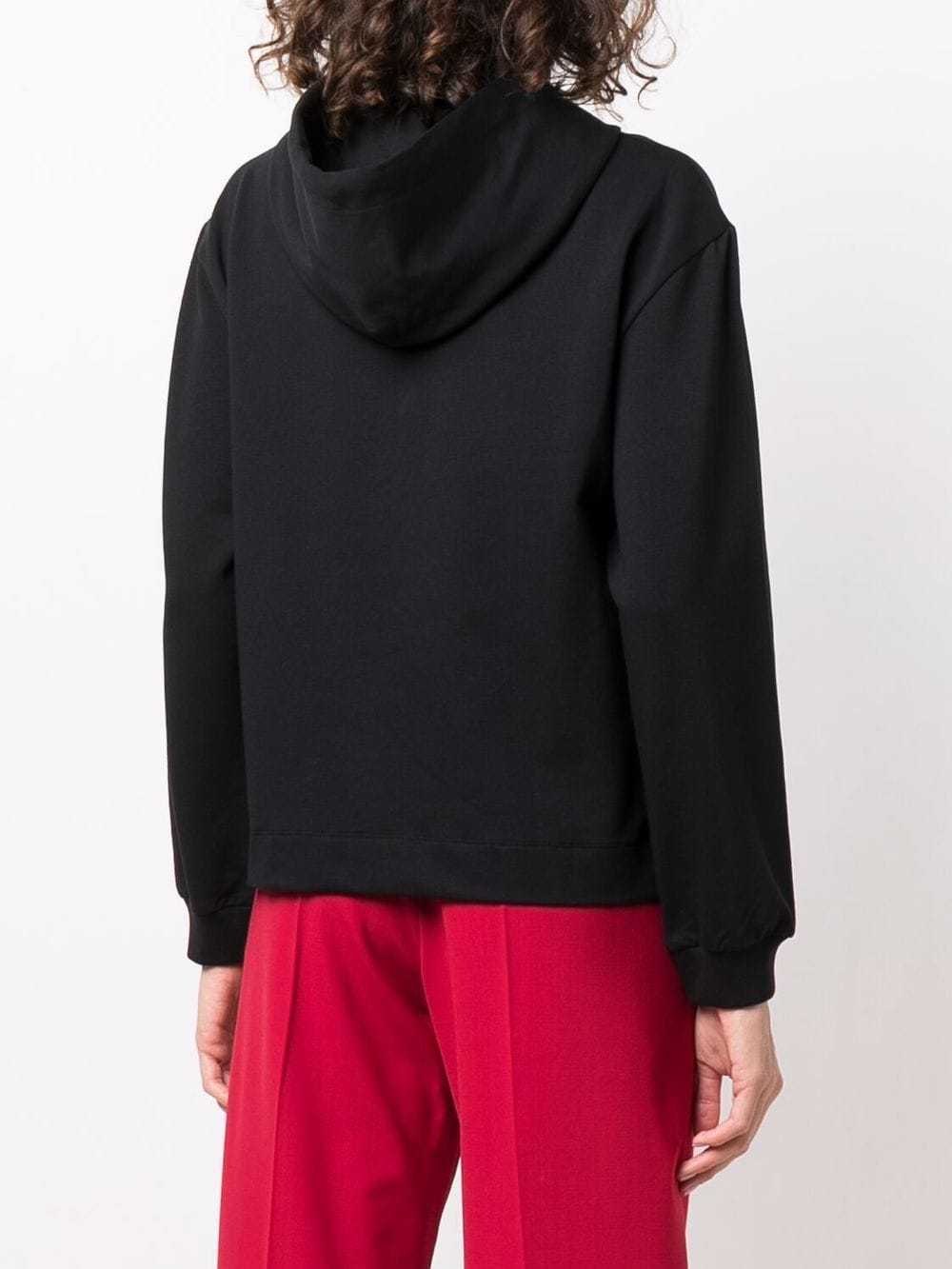 Moschino Logo-print Hoodie In Black