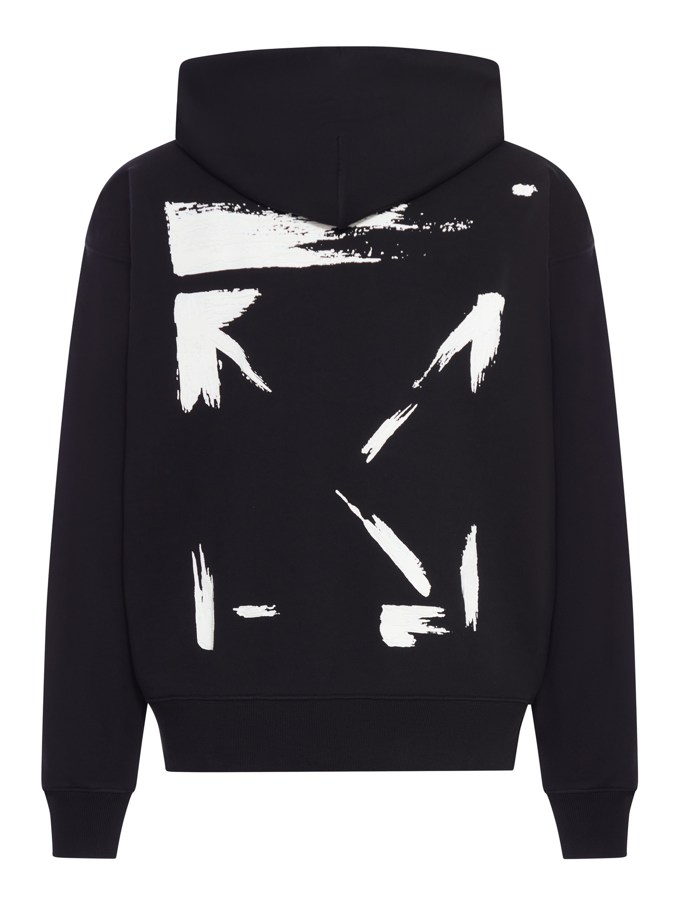 Off-white Hooded Sweatshirt Featuring Graphic Print In Black