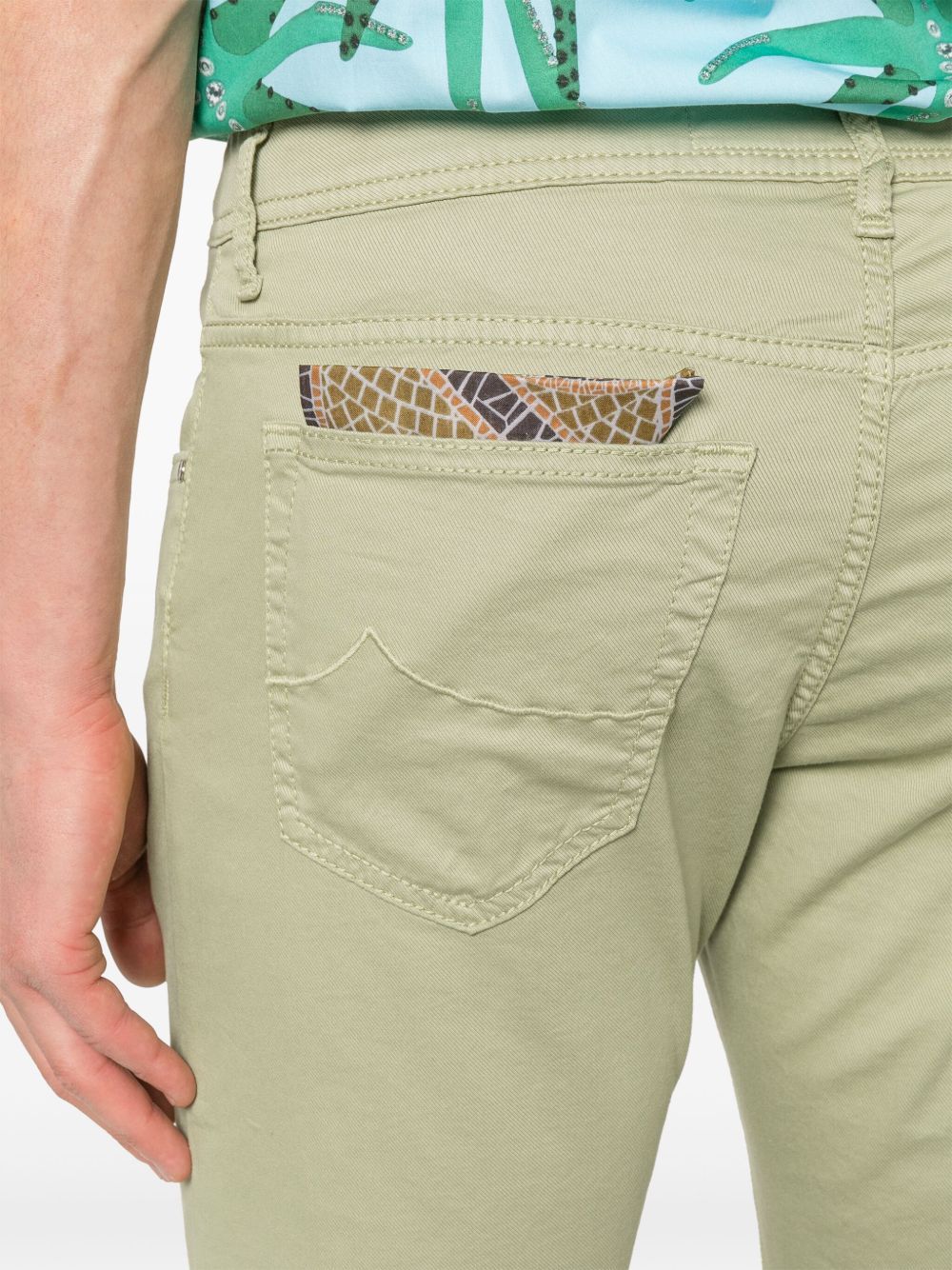 Jacob Cohen Slim Fit Denim Trousers In Nude