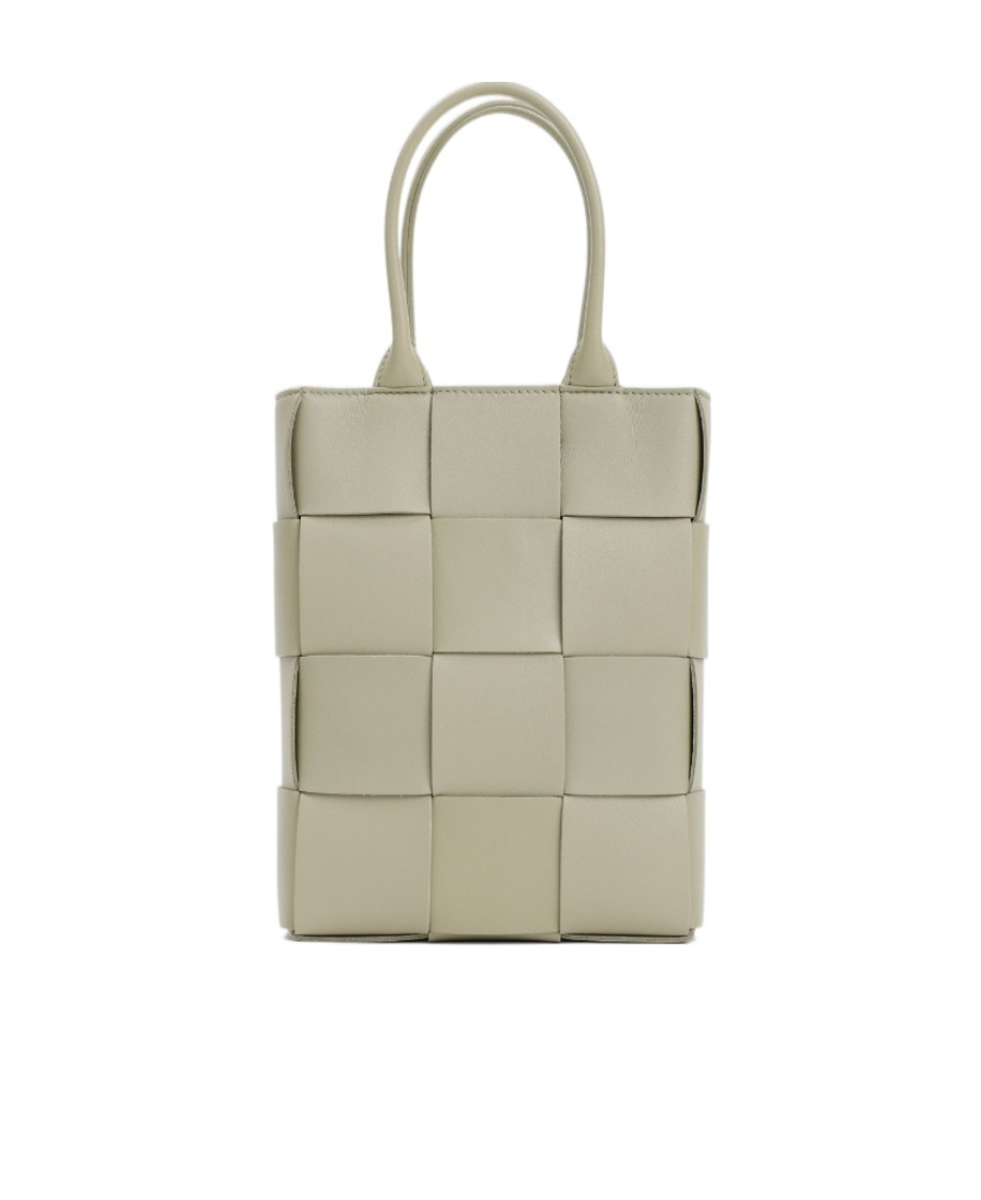Bottega Veneta Mini Cassette Leather Tote Bag In Nude