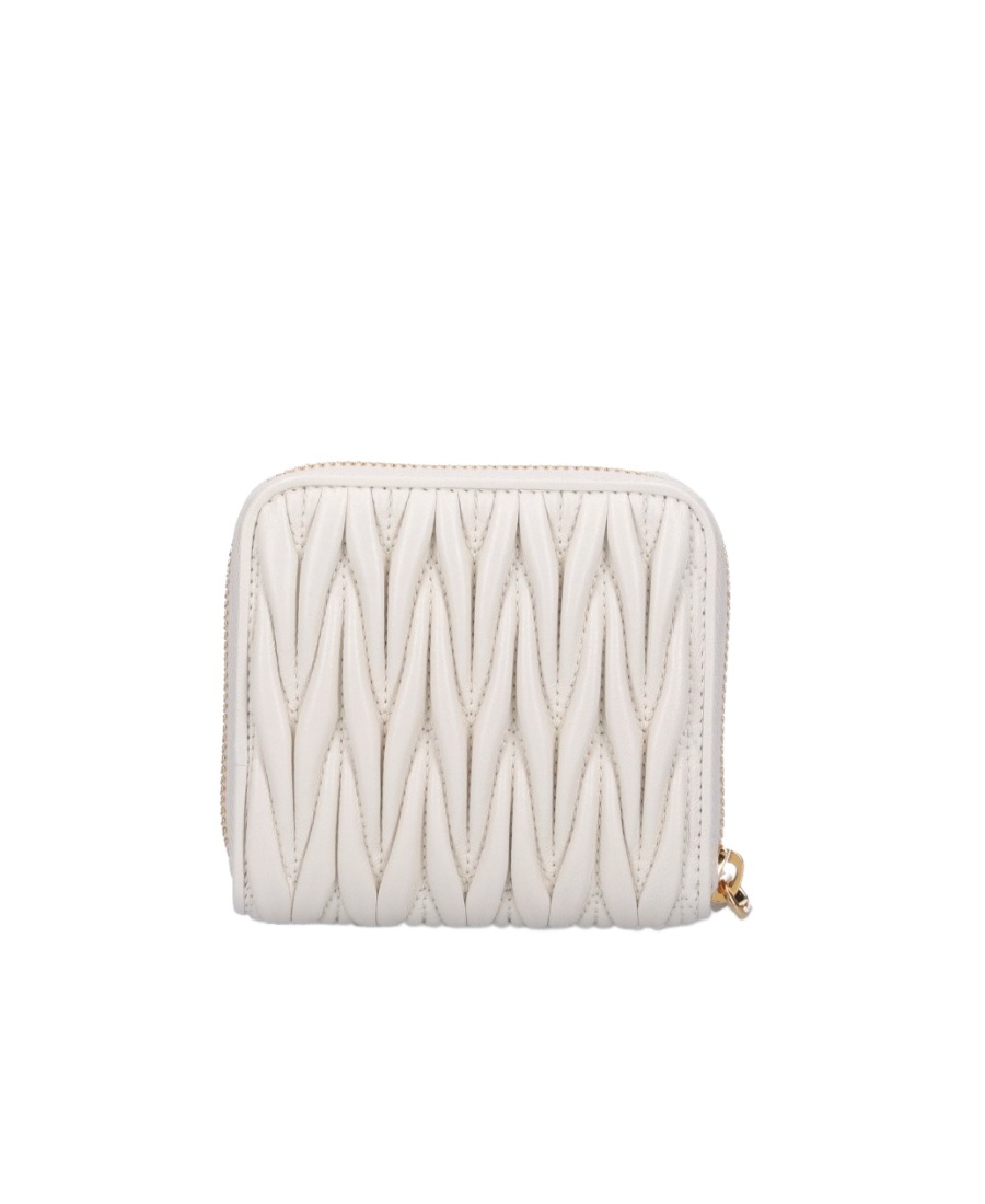 Miu Miu Embossed Wallet In White