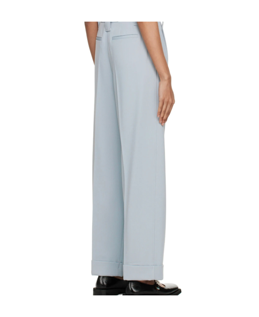 Ganni Tailored Straight-leg Trousers In Gray