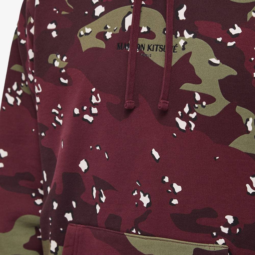 Maison Kitsuné Logo Camouflage Fox With Hoodie In Red