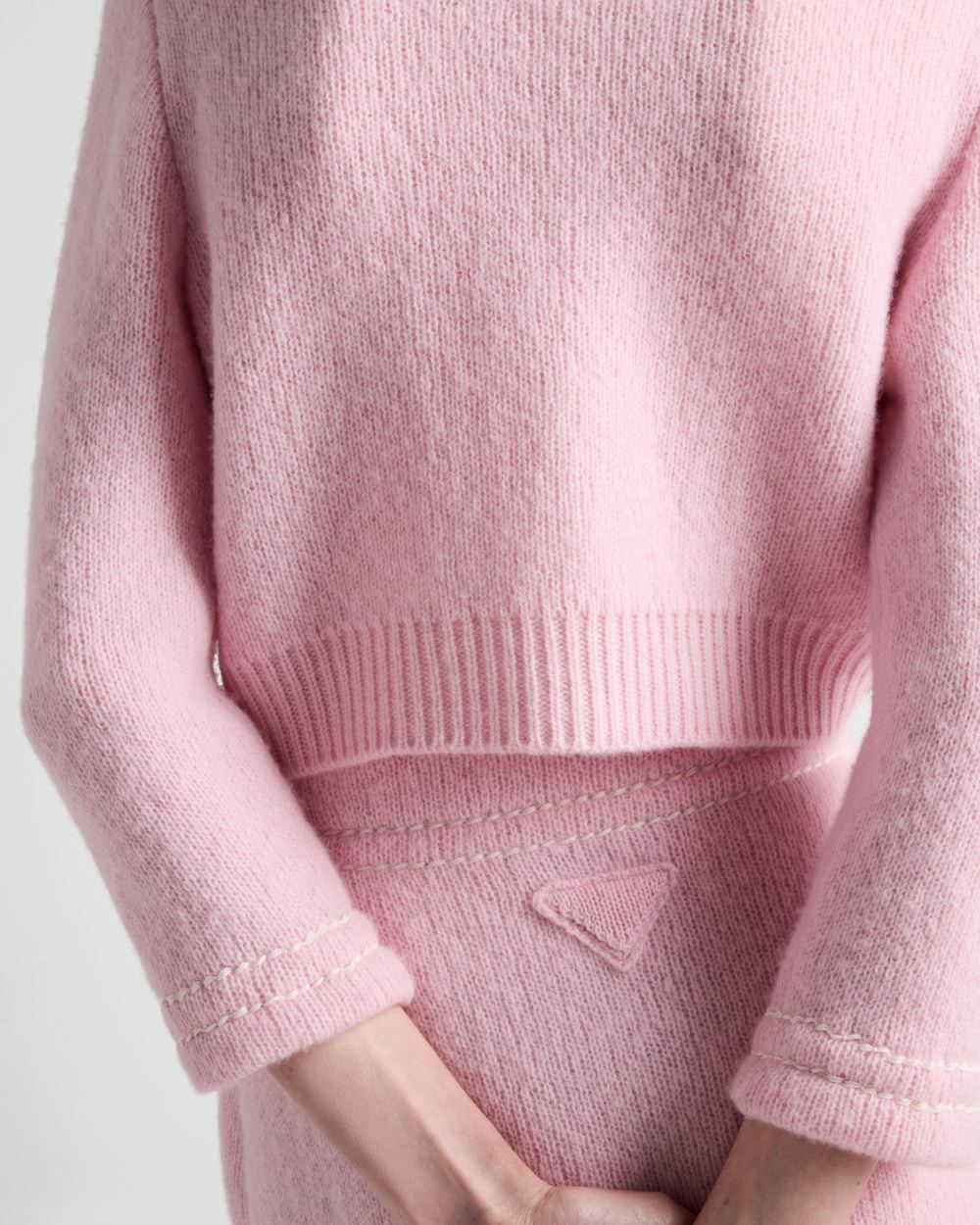 Prada Womens Pink Button-embellished Boxy-fit Cashmere Cardigan In Pink