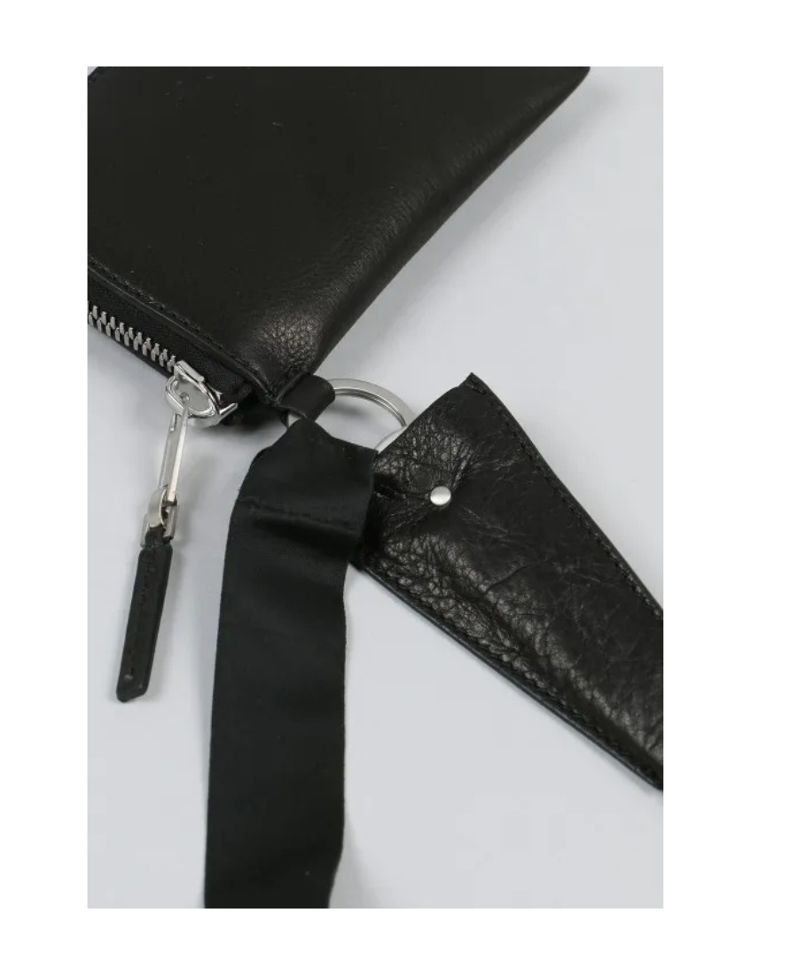 Rick Owens Logo Wallet In Black