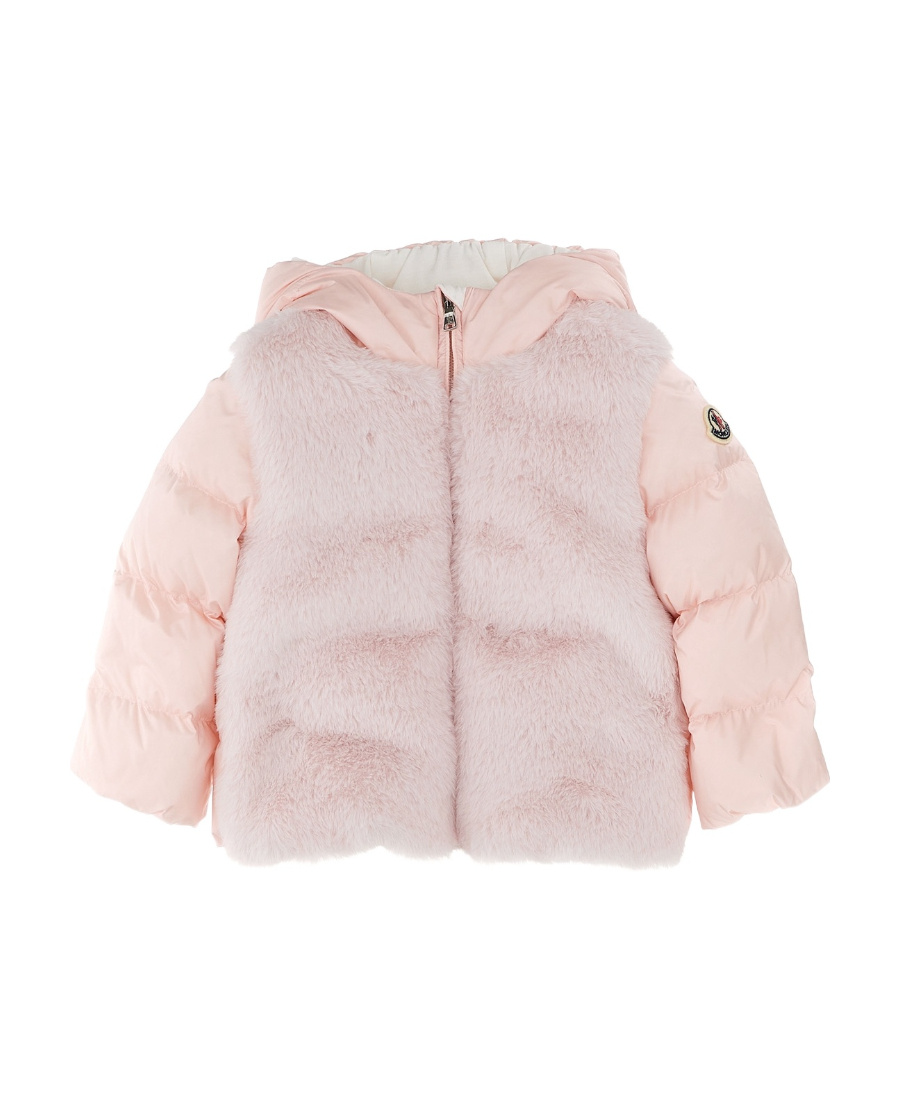 Moncler Amin Hooded Down Jacket In Pink