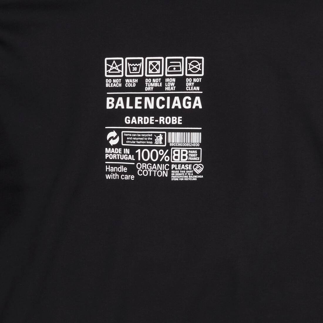 Balenciaga Logo-print Long-sleeve Hoodie In Black