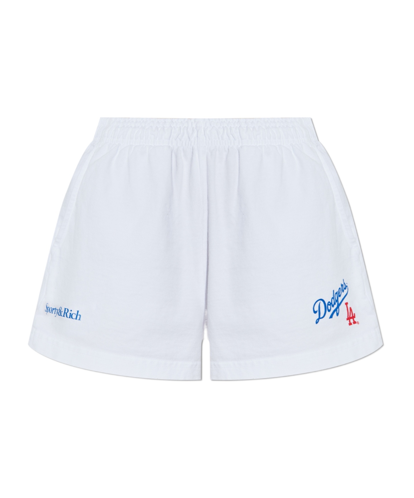 Sporty And Rich Elastic Waist Shorts In White