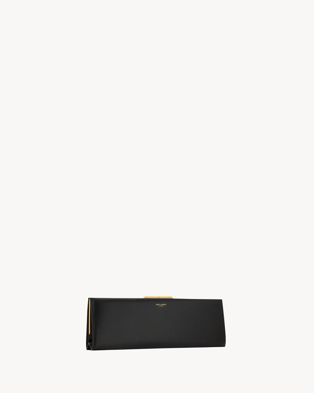 Saint Laurent Midnight Large Clutch In Smooth Leather In Black