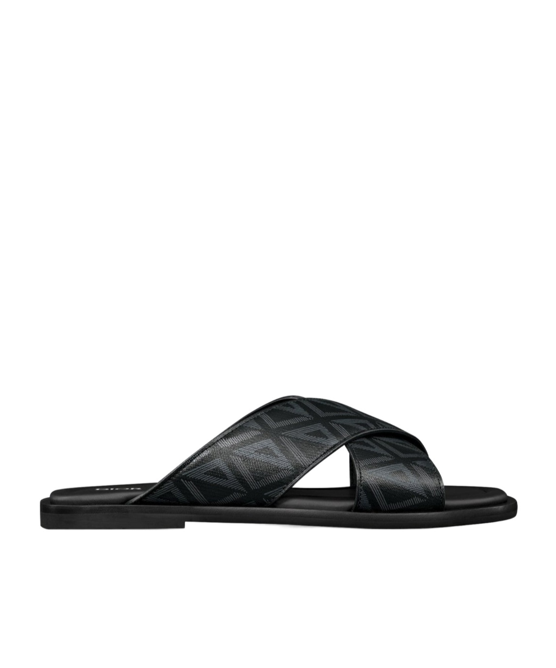 Dior Round-headed Slippers In Black