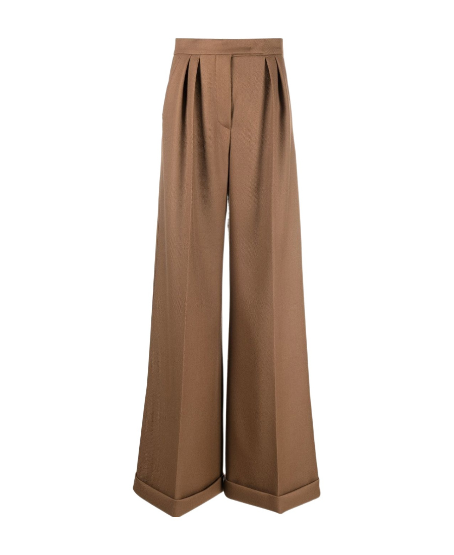 Max Mara Verbano Slim-fit Tailored Pants In Brown