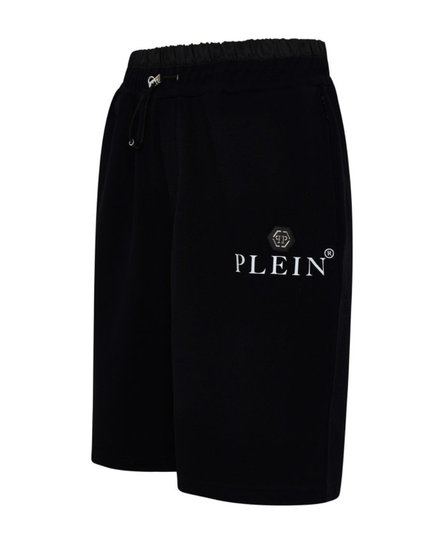 PHILIPP PLEIN LOGO-PLAQUE TRACK SHORTS