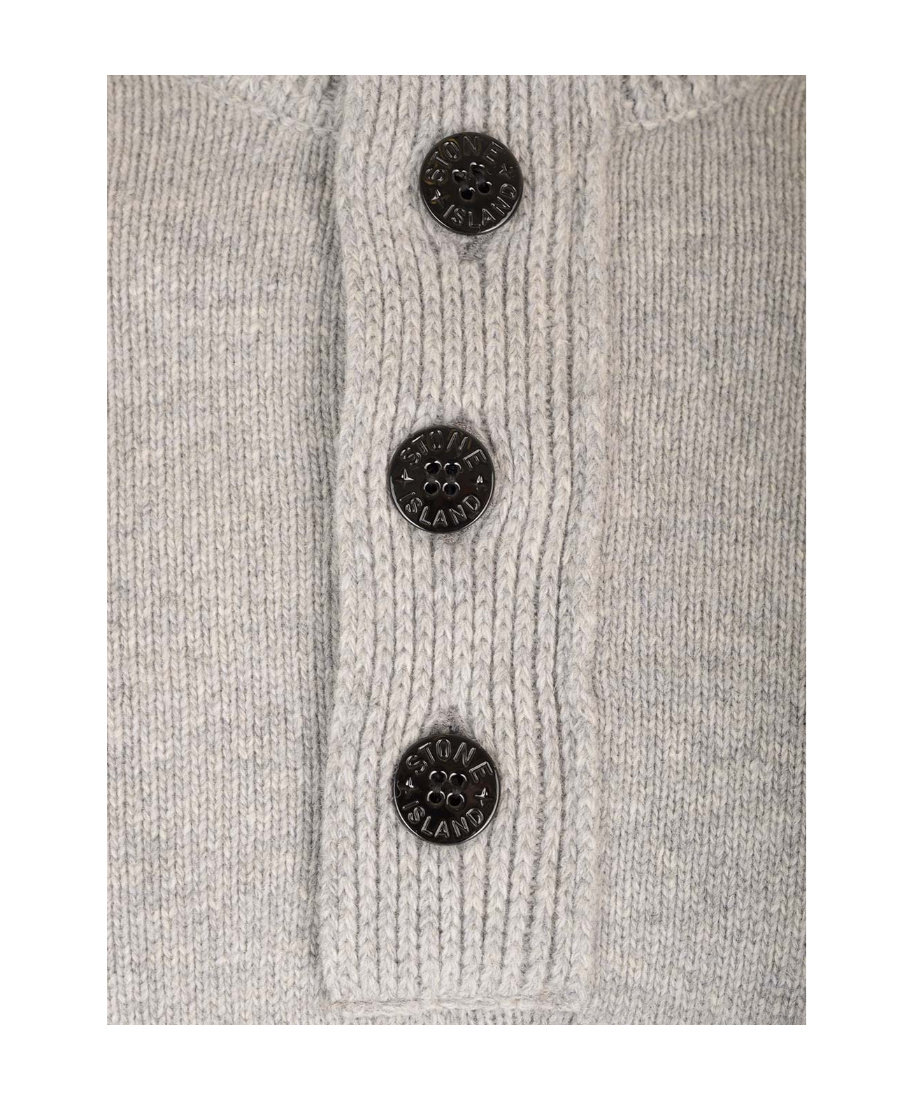 STONE ISLAND COMPASS-MOTIF BUTTON-FASTENING JUMPER