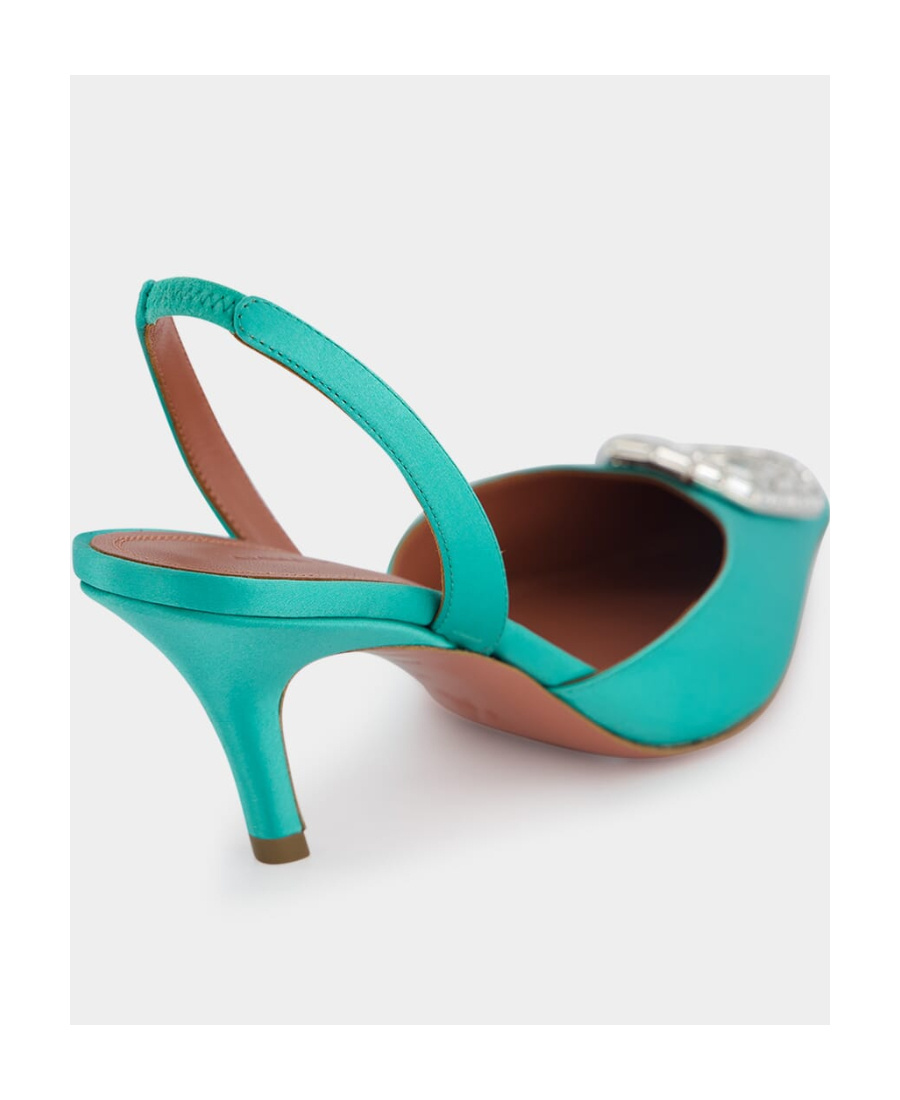 Amina Muaddi Cusp High-heeled Shoes In Green
