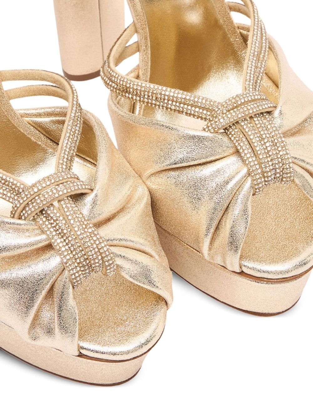 Casadei 140mm Taylor Flora Wonder Sandals In Brown