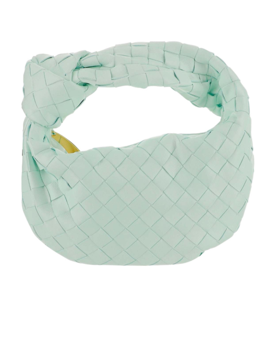Shop Bottega Veneta Mini Jodie Knitted Handbag In Green