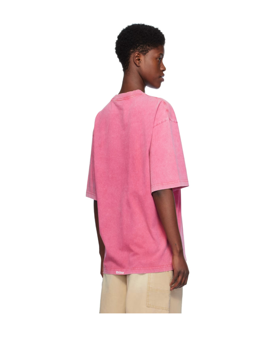 We11 Done Graphic-print Cotton T-shirt In Pink