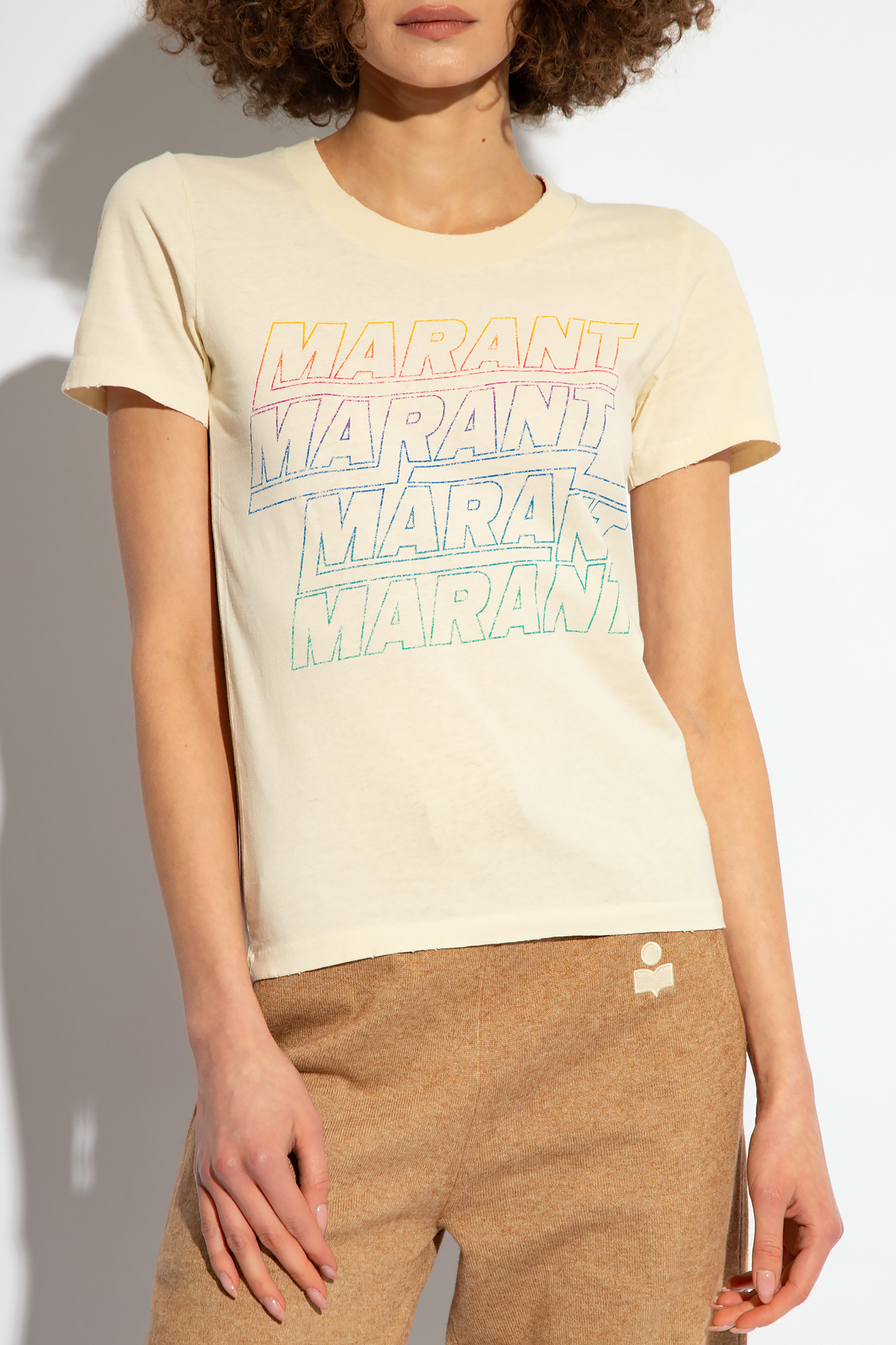 Isabel Marant Étoile Isabel Marant Etoile Zoeline T Shirt With Logo Print In White