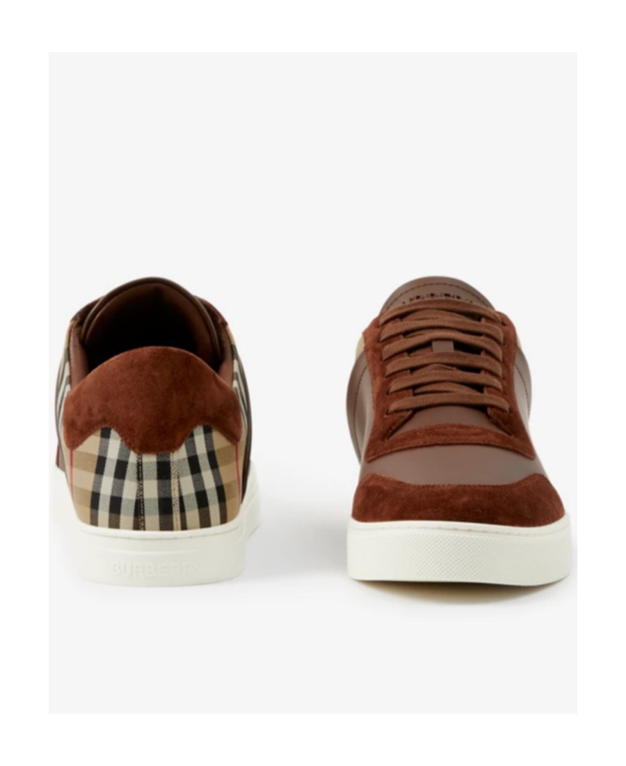 Burberry Vintage Check Panelled Sneakers In Multicolor