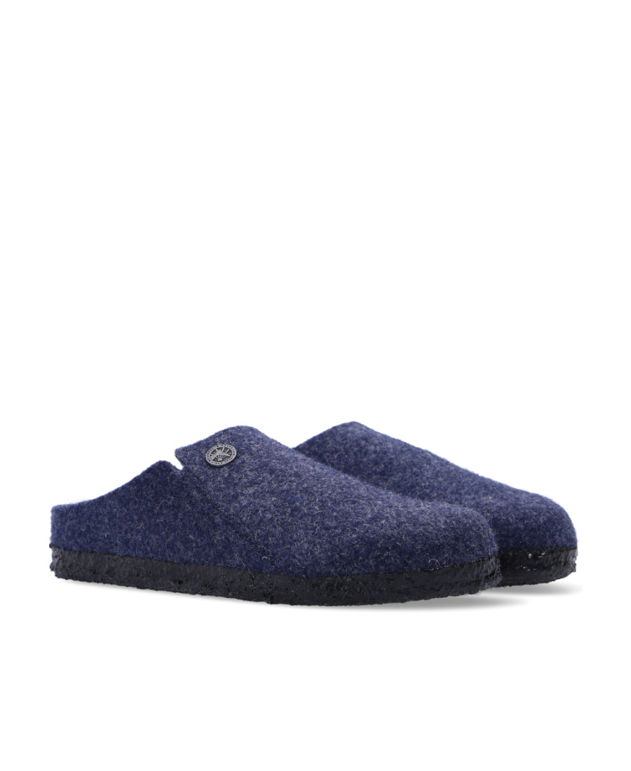 Birkenstock Logo-button Shearling Slippers In Black