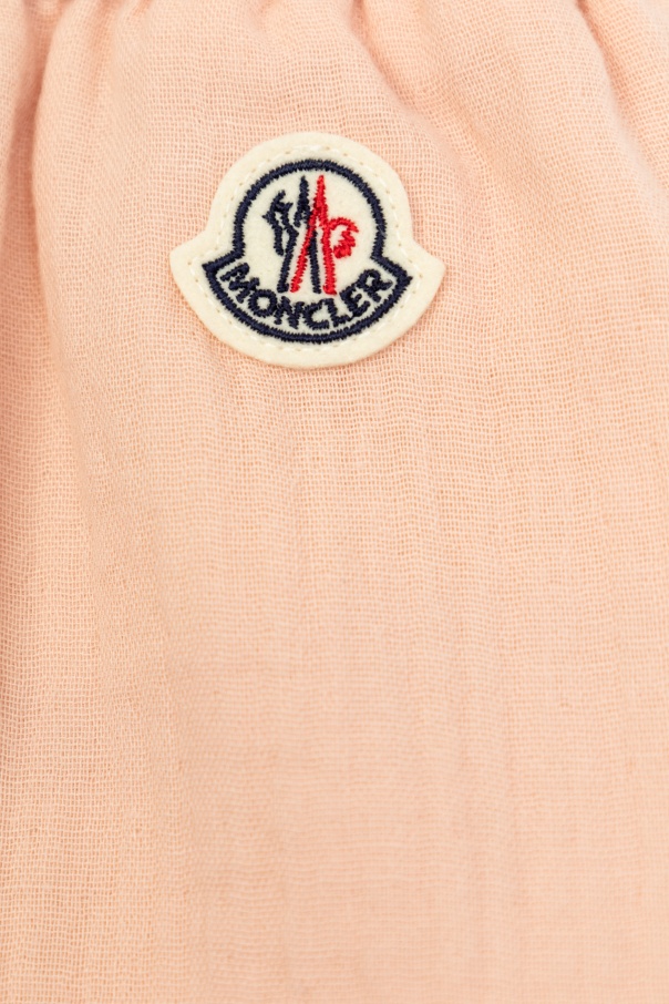 Moncler Elastic Waist Shorts In Nude
