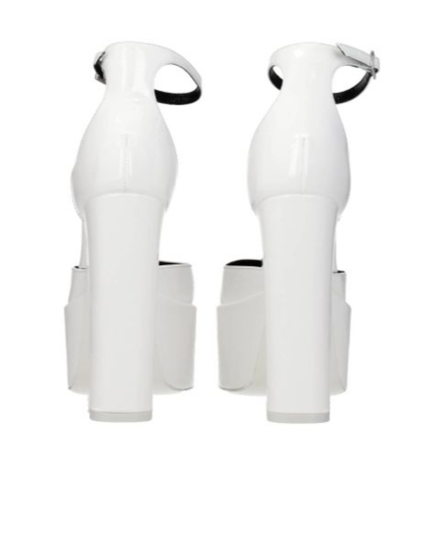 Paris Texas Jane 130mm Platform Pumps In White