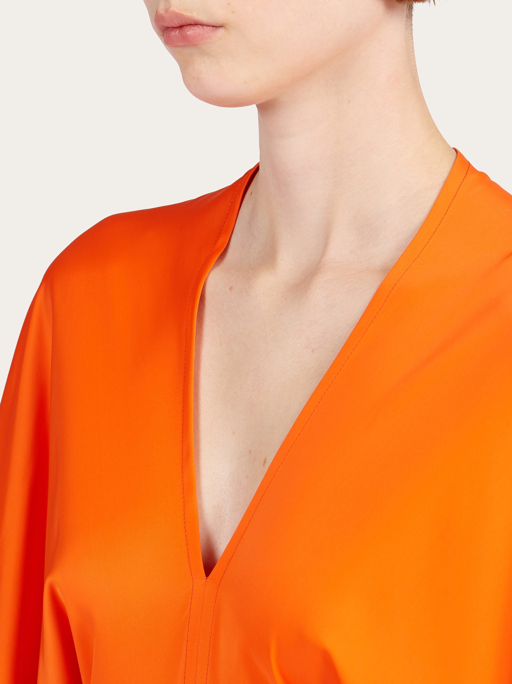 Ferragamo Maxikleid Mit V-ausschnitt In Orange