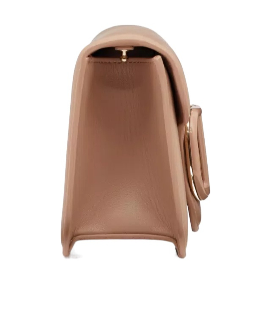 Valentino Loco Small Vlogo Lambskin Shoulder Bag In Nude