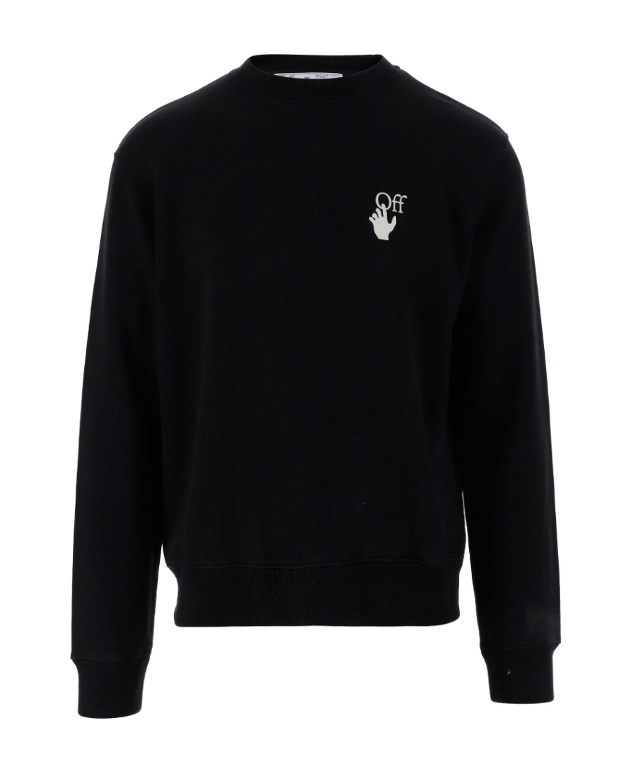 Off-white Caravaggio Painting-print Crew-neck Sweatshirt In Black