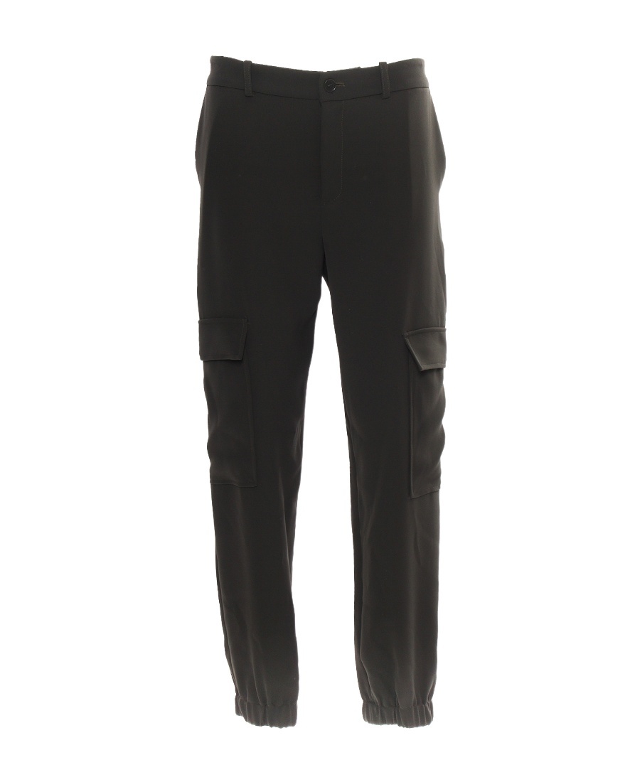 P.a.r.o.s.h Belt Ring Casual Pants In Black