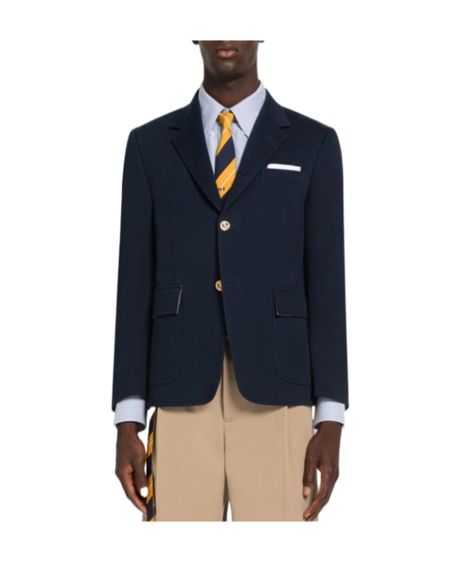 THOM BROWNE RWB-STRIPE TAILORED BLAZER