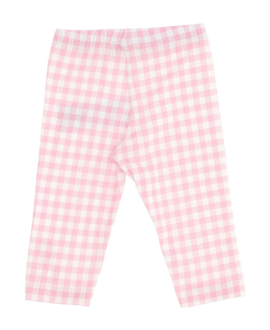 Monnalisa Looney Tunes Gingham Leggings In Pink