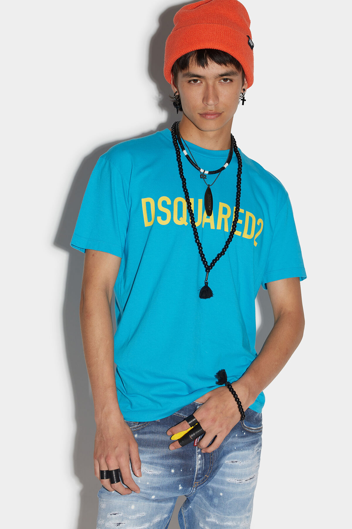 Dsquared2 T-shirt Man T-shirt Sky Blue Size S Cotton In Blue