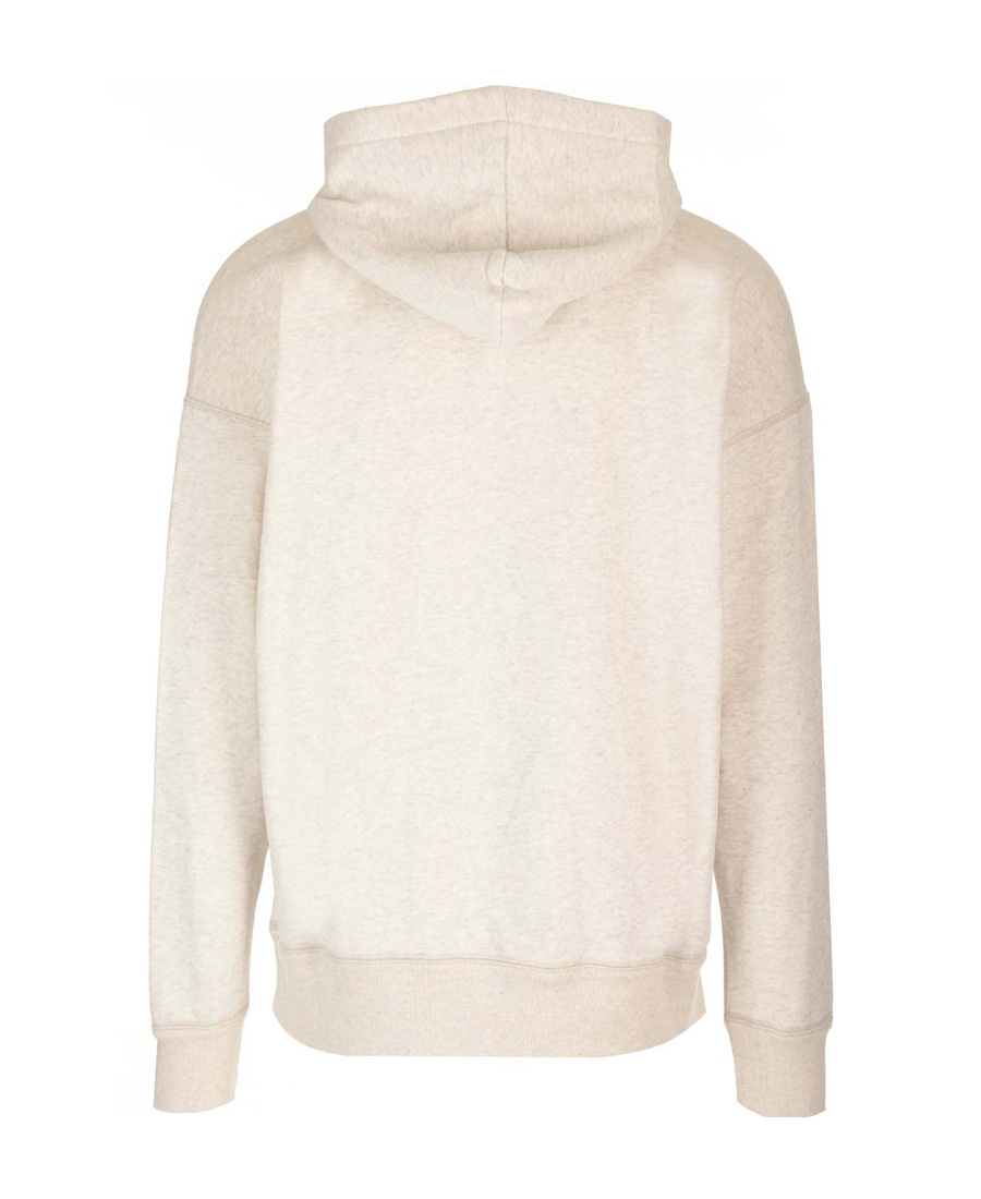 Isabel Marant Logo Printed Drawstring Hoodie In White