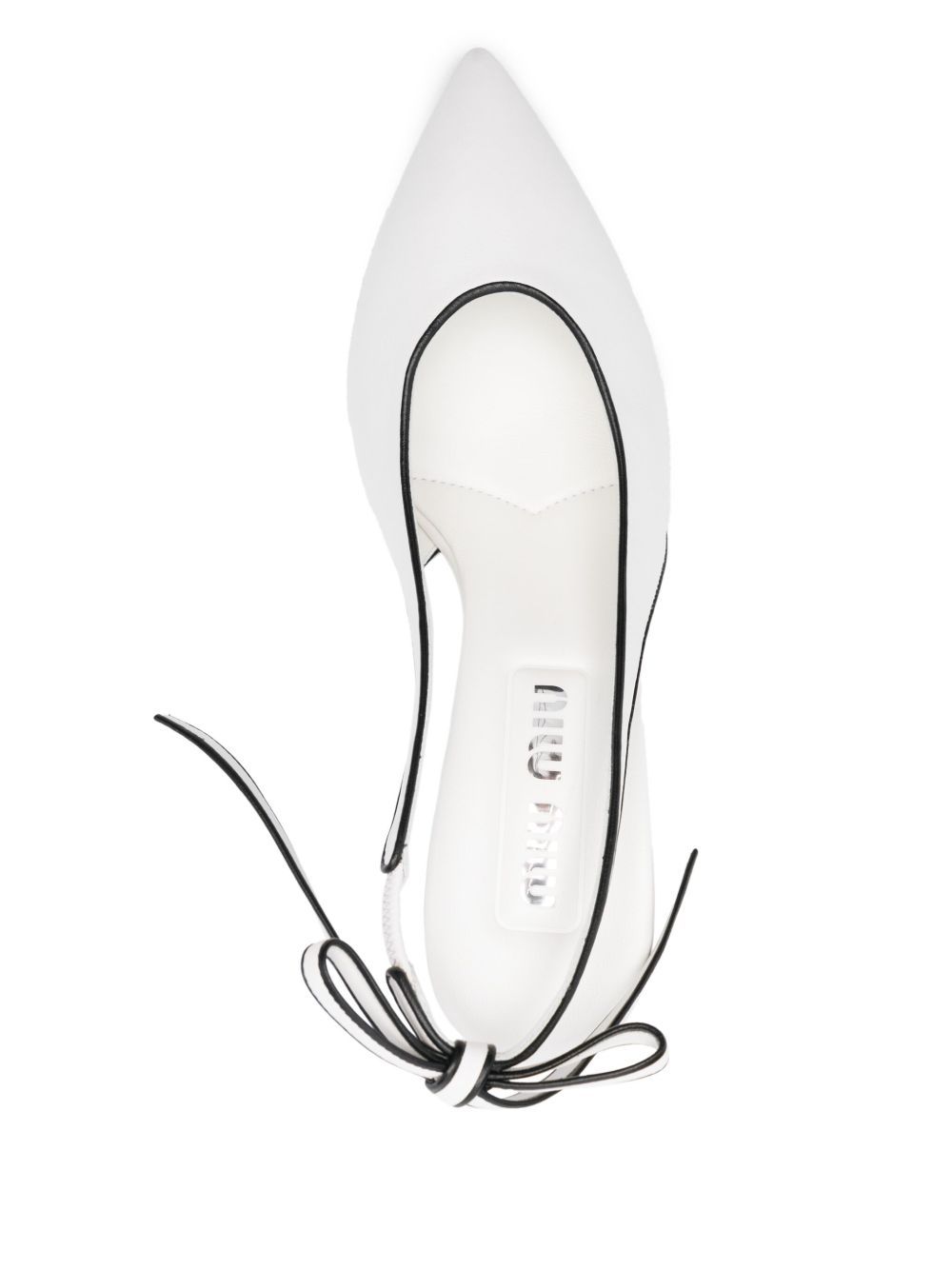 Miu Miu Pointed High Heel Sandals In White