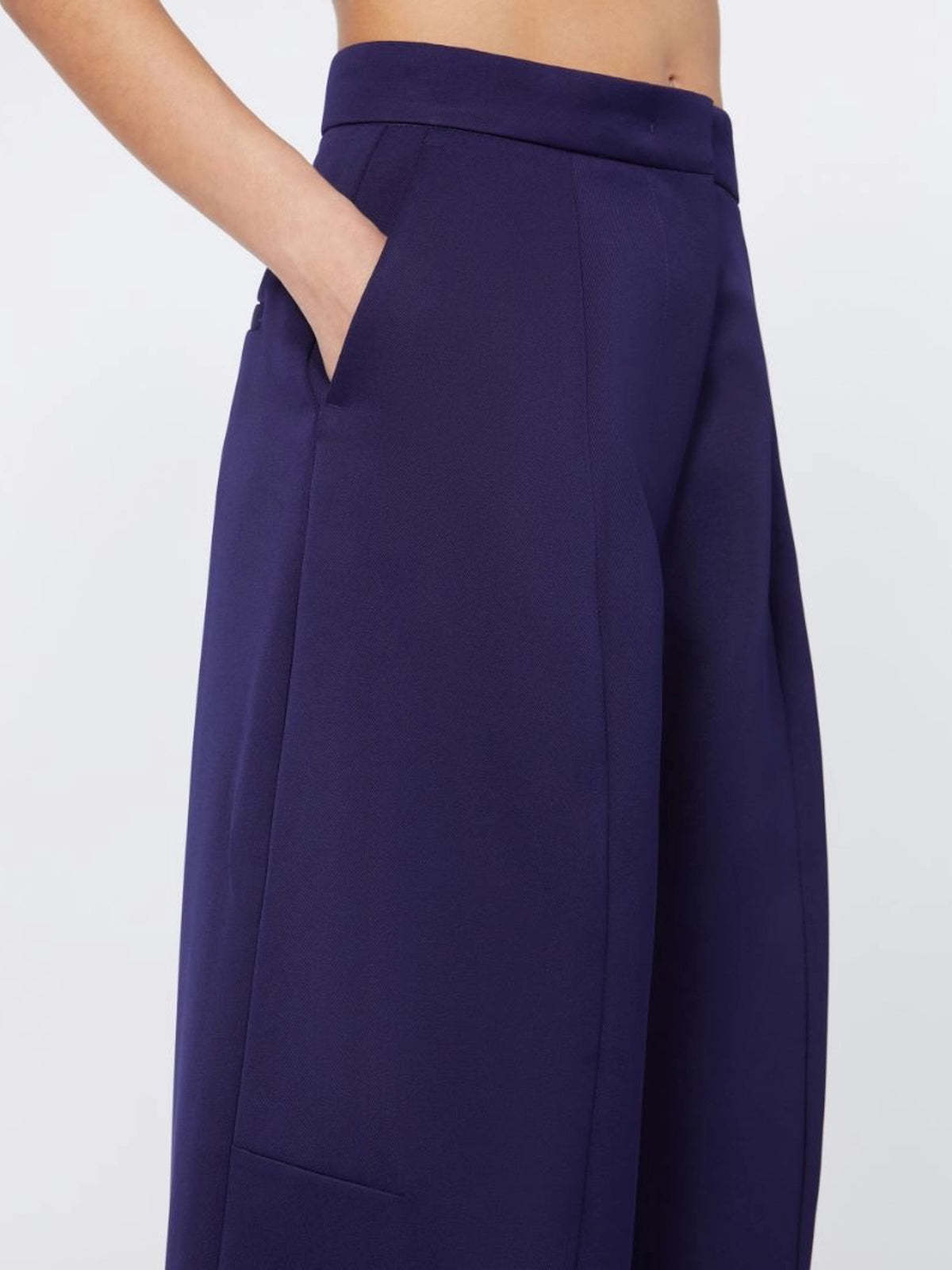 Sportmax Oversize Low-rise Trousers - Runway - Dark Violet In Blue
