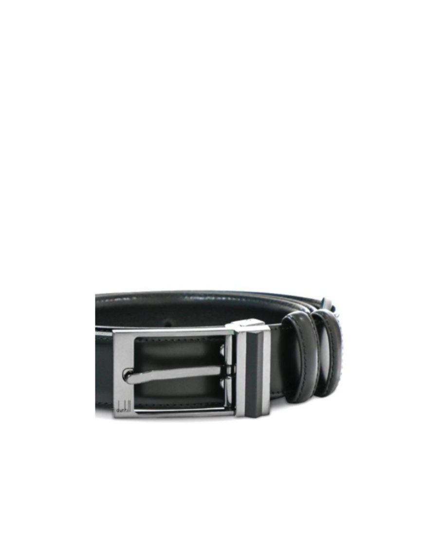 Dunhill Double-sided Belt With Needle And Buckle In Black