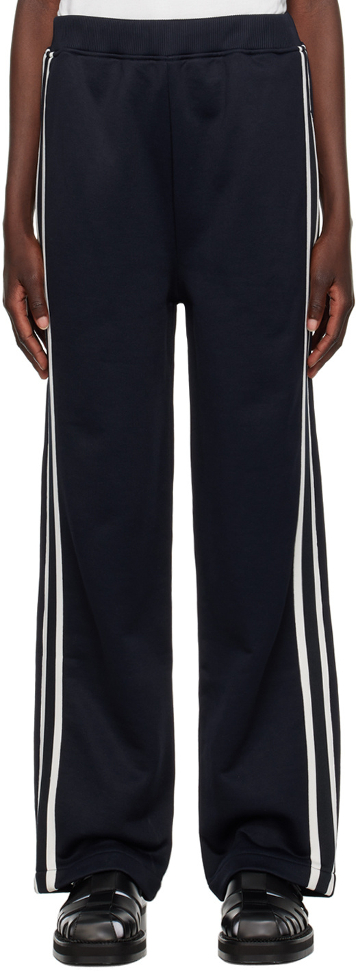 AMI ALEXANDRE MATTIUSSI SIDE-STRIPE DRAWSTRING TRACK PANTS 