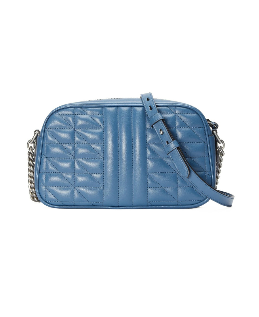 Gucci Gg Marmont Matelassé Shoulder Bag In Blue
