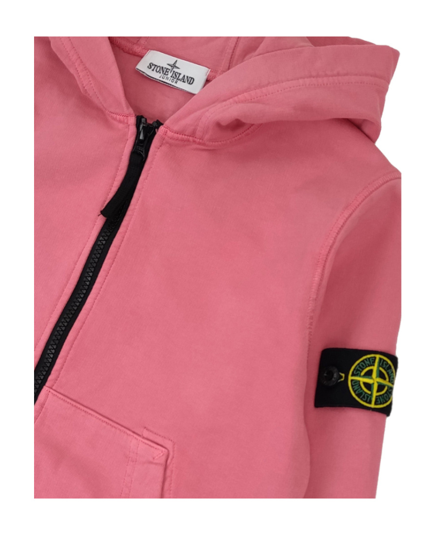 Stone Island Logo Casual Coat In Pink