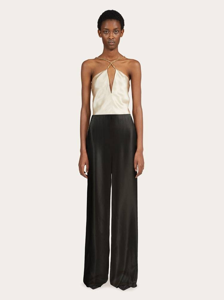 Ferragamo Loose Waist Casual Pants In Black