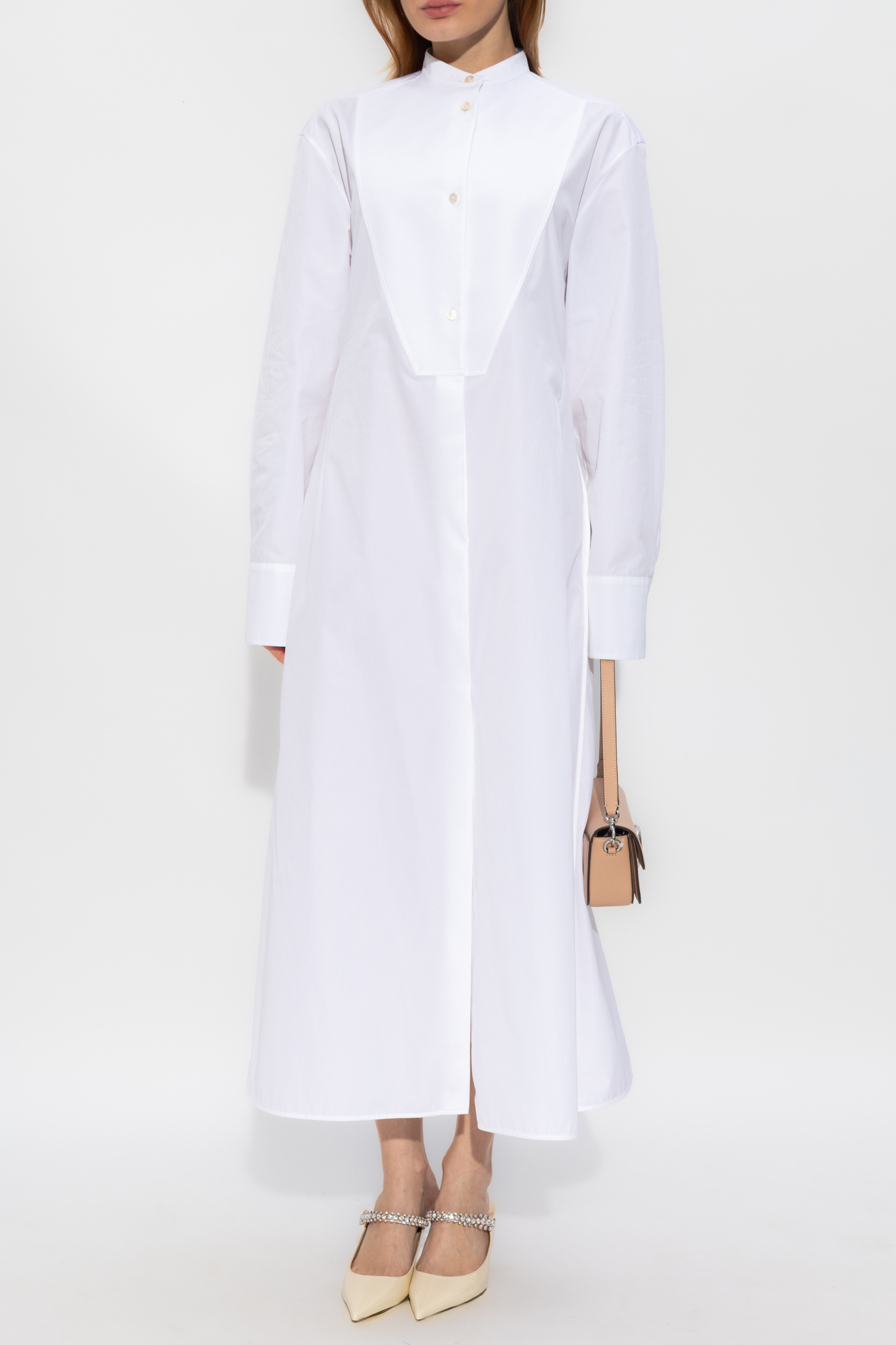 Jil Sander Cotton Shirtdress In White