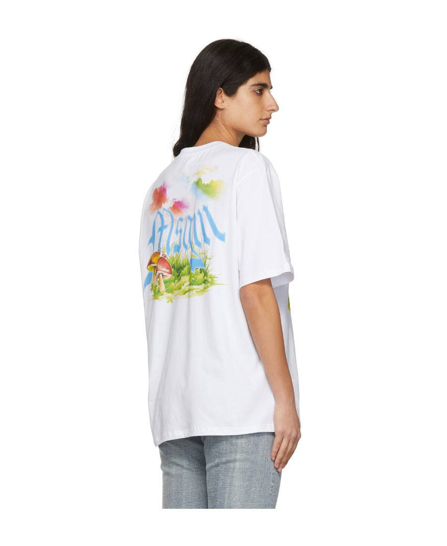 Msgm Round-necked T-shirt In White