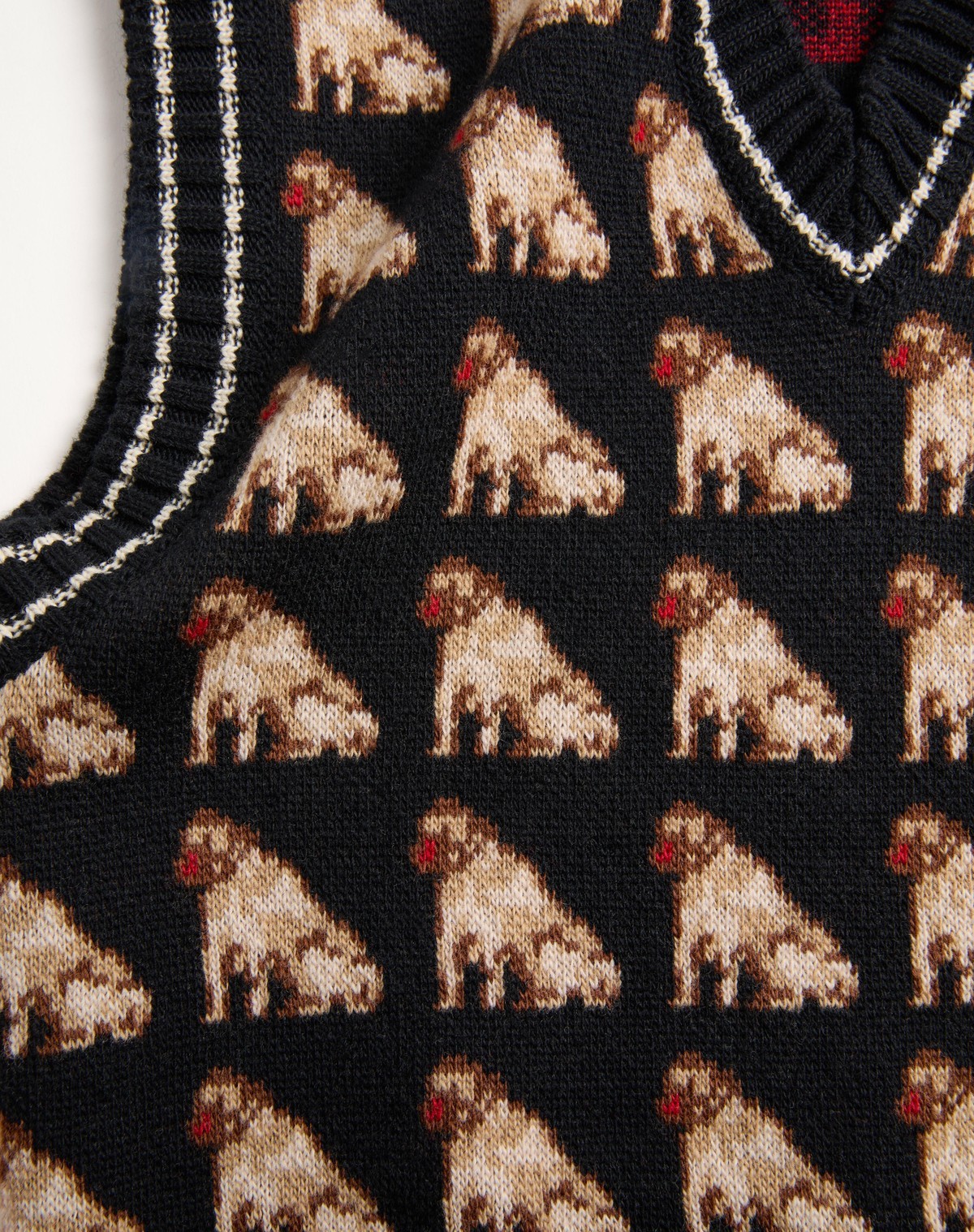 Valentino Petit Charles Jacquard Wool Gilet In Multi