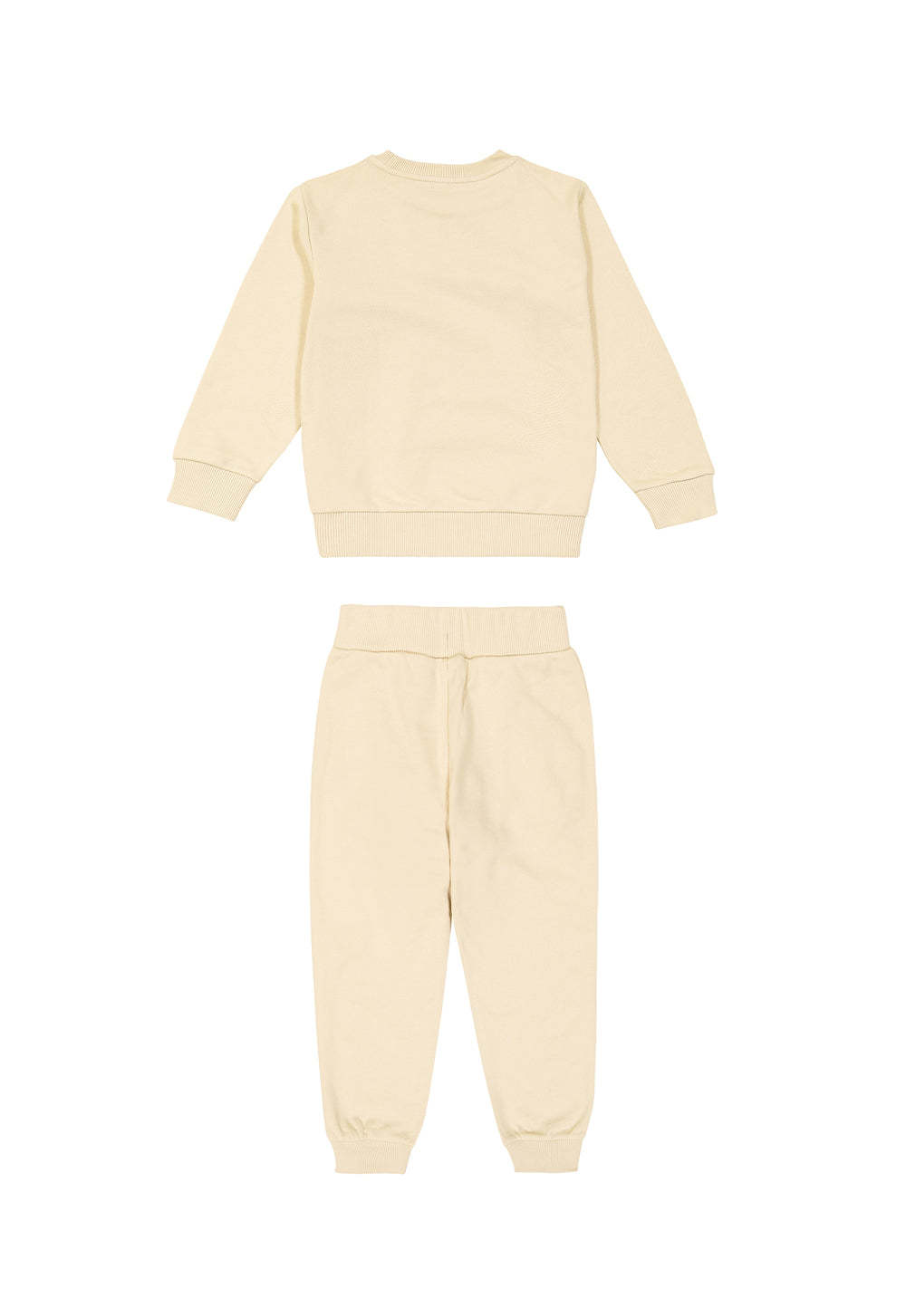 Balmain Cotton Fleece Sweatshirt And Sweatpants Set In Nude