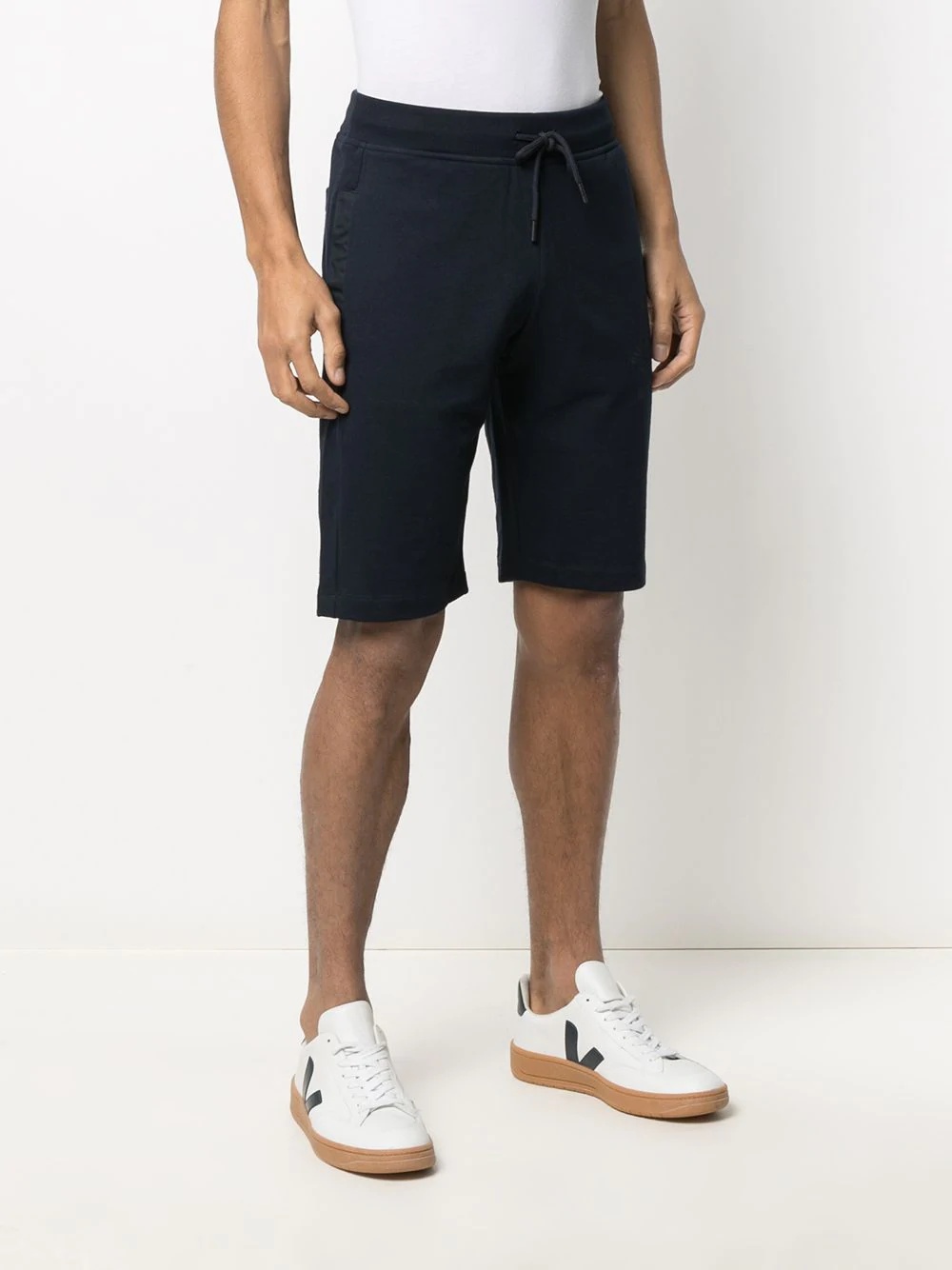 Paul & Shark Logo-print Drawstring Shorts In Black