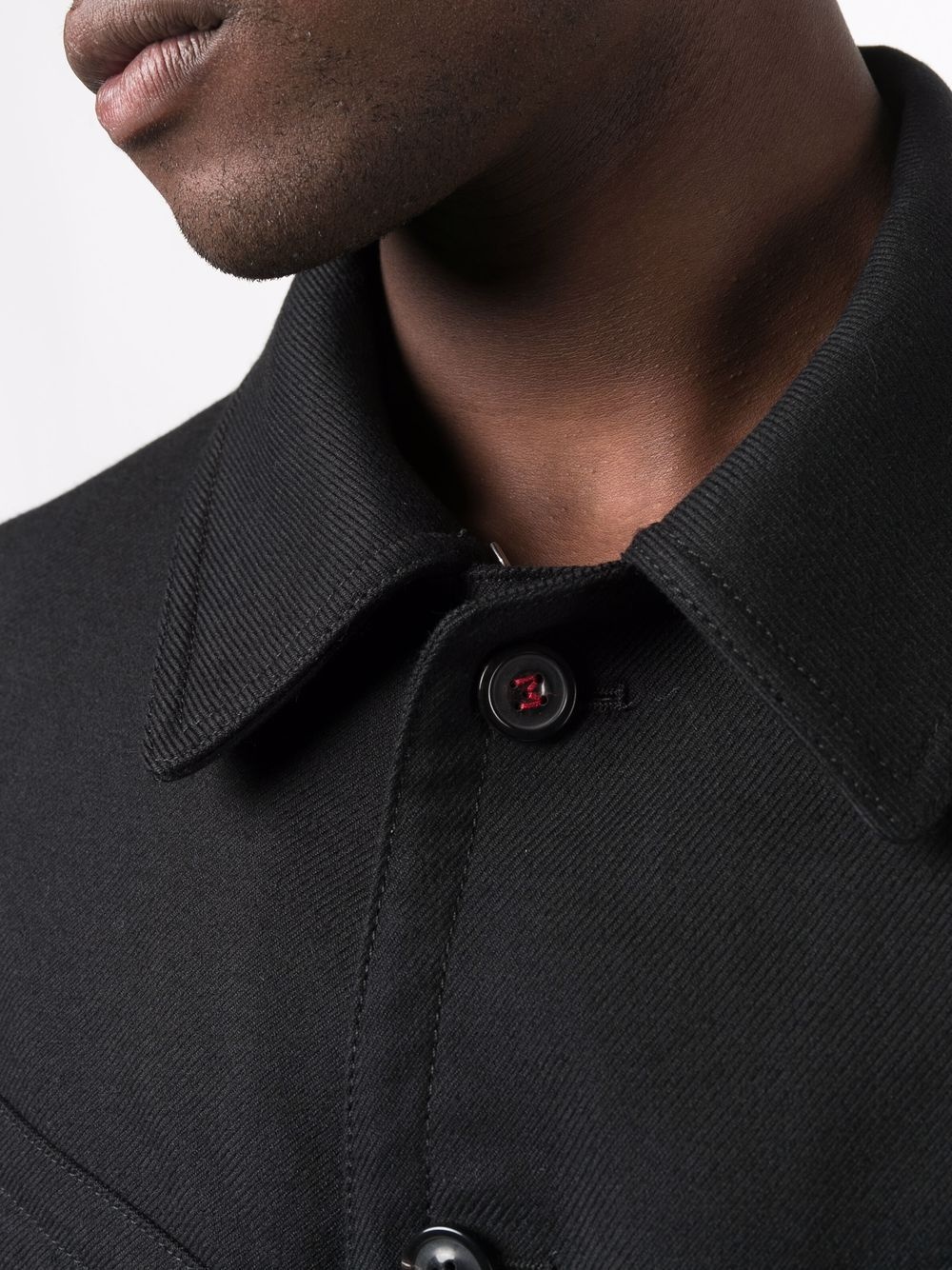 Maison Margiela Single-breasted Denim Jacket In Black