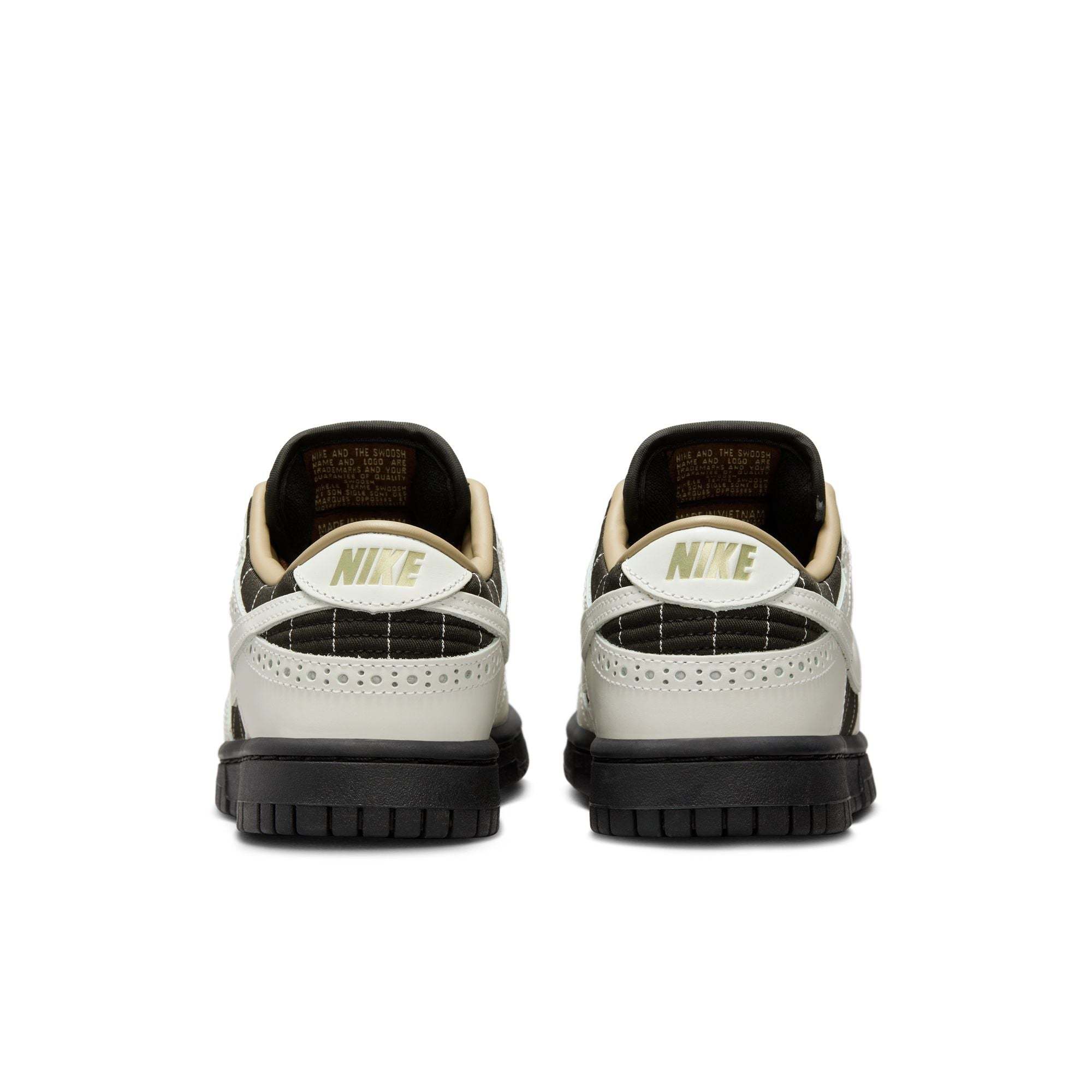 Nike Dunk Low 'brogue Pinstripe' Sneakers In Black